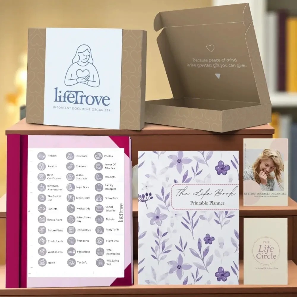 The Life Trove Document Organizer Binder, Bubblegum Pink for Important Documents